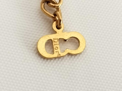 Dior Dior CD logo cube necklace gold color necklace necklace