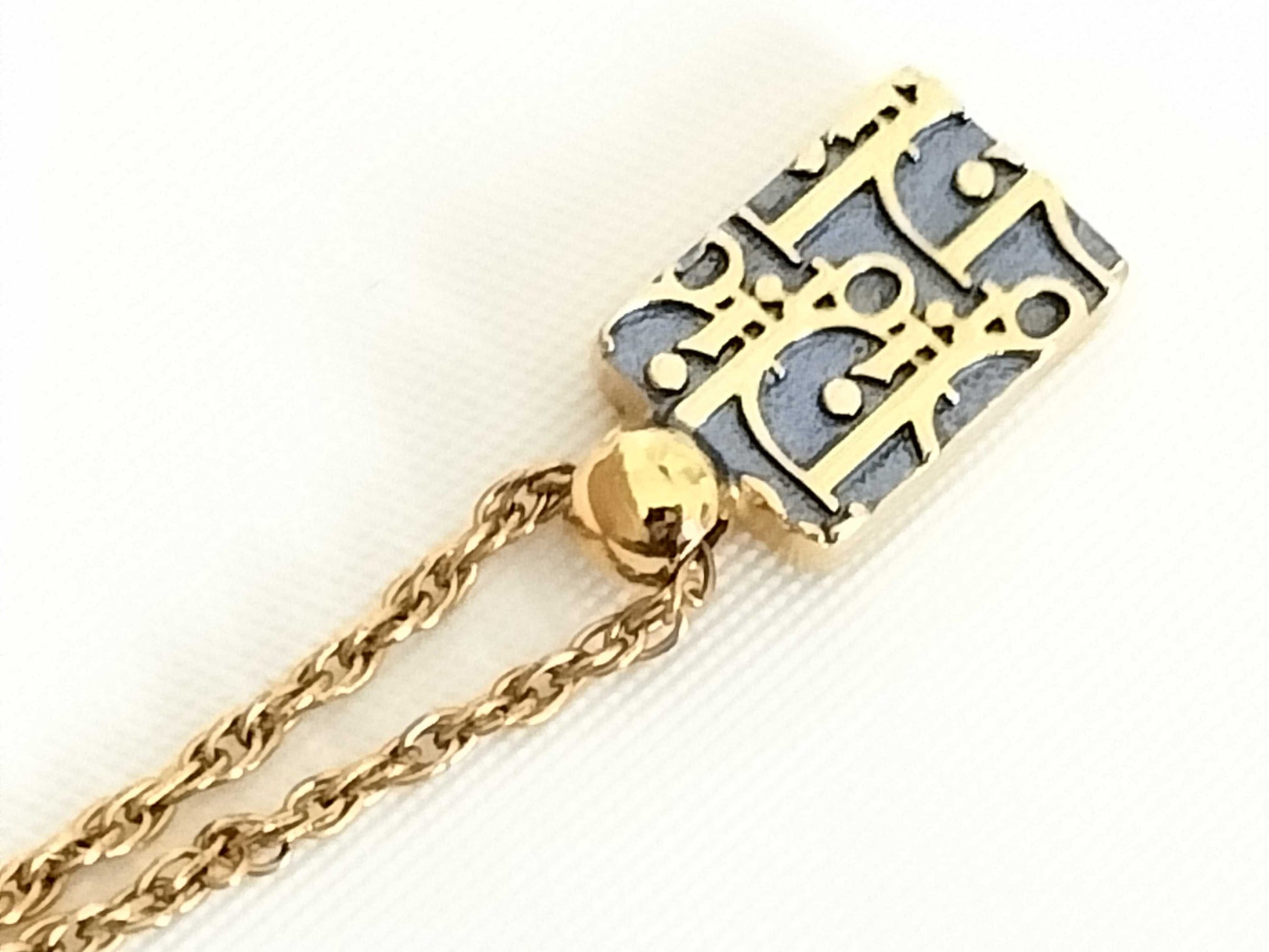 Dior Trotter Reversible Rhinestone Necklace