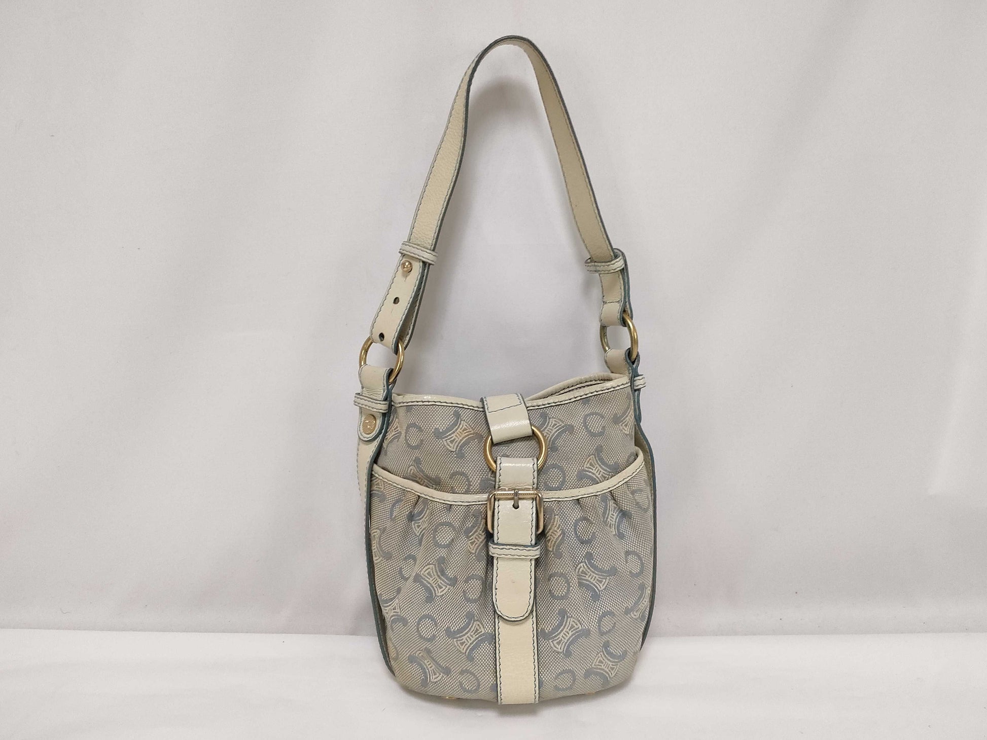 CELINE C Macadam Canvas Shoulder Bag