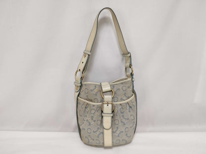 CELINE C Macadam Canvas Shoulder Bag