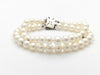 MIKIMOTO Double-Strand Pearl Bracelet/Bangle, Approx. 6.0-6.3mm Diameter, Sterling Silver, 20.7g 