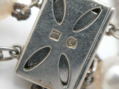 MIKIMOTO Double-Strand Pearl Bracelet/Bangle, Approx. 6.0-6.3mm Diameter, Sterling Silver, 20.7g 