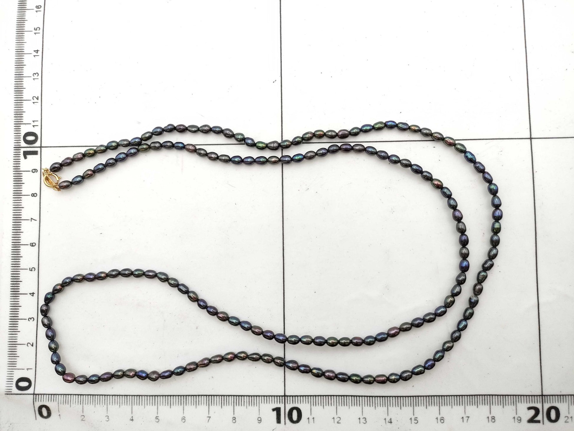 TASAKI Semi-Round Pearl Necklace, Diameter 3.3-3.7mm, 18K Gold, 15.0g 