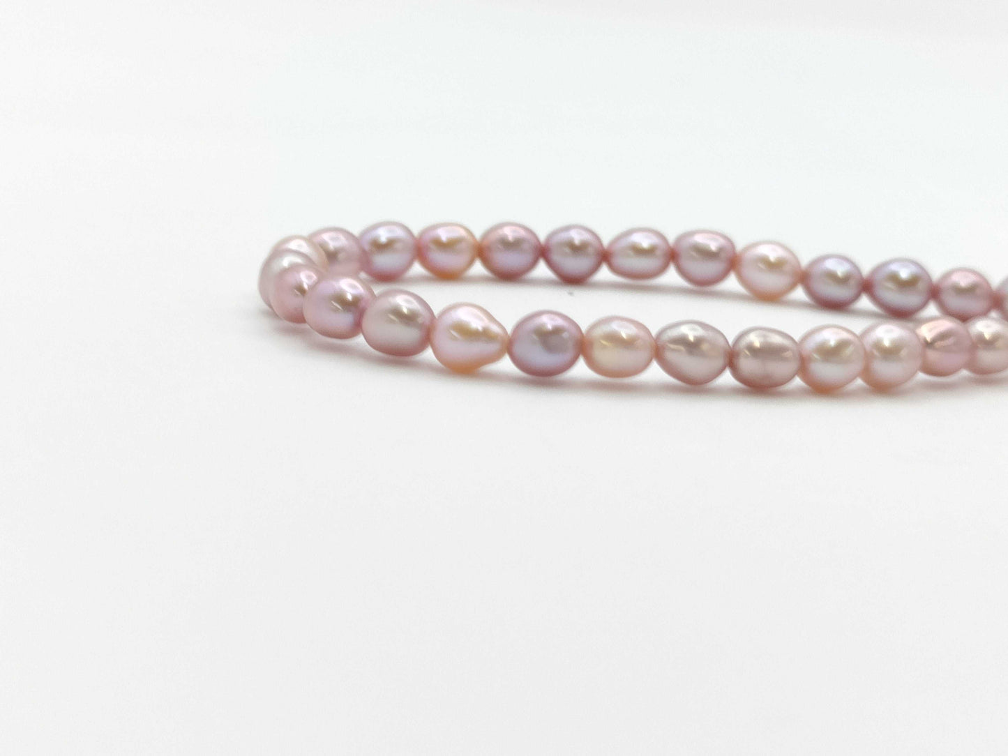 TASAKI Semi-Round Pearl Necklace, Diameter: Approx. 3.3-3.9mm, 18K Gold, 16.3g 