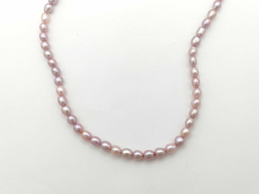 TASAKI Semi-Round Pearl Necklace, Diameter: Approx. 3.3-3.9mm, 18K Gold, 16.3g 