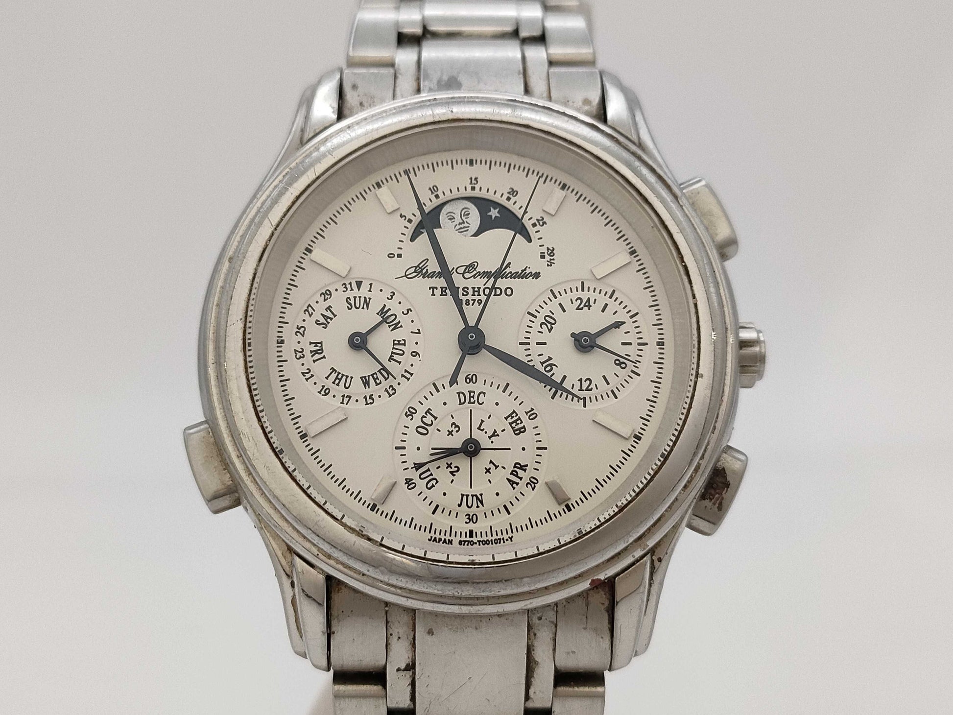 Tenshodo Grand Complication 6770-T000541 260210 Quartz White Dial Men's Watch 