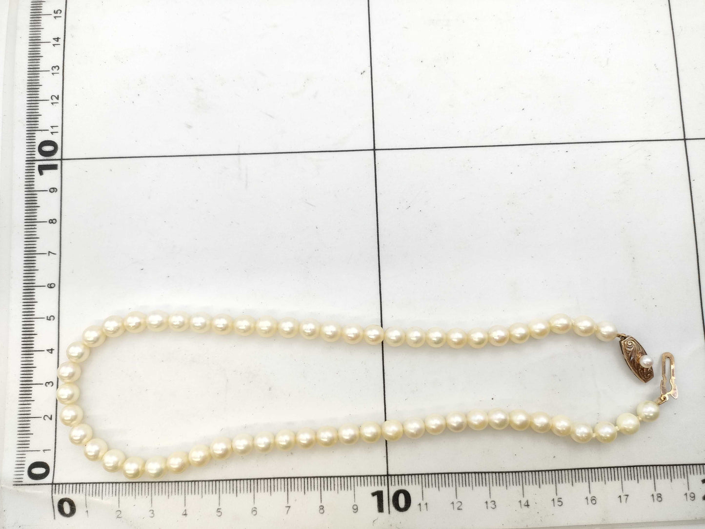 TASAKI Pearl Necklace, approx. 6.0-6.3mm diameter, 14K gold, 20.9g 