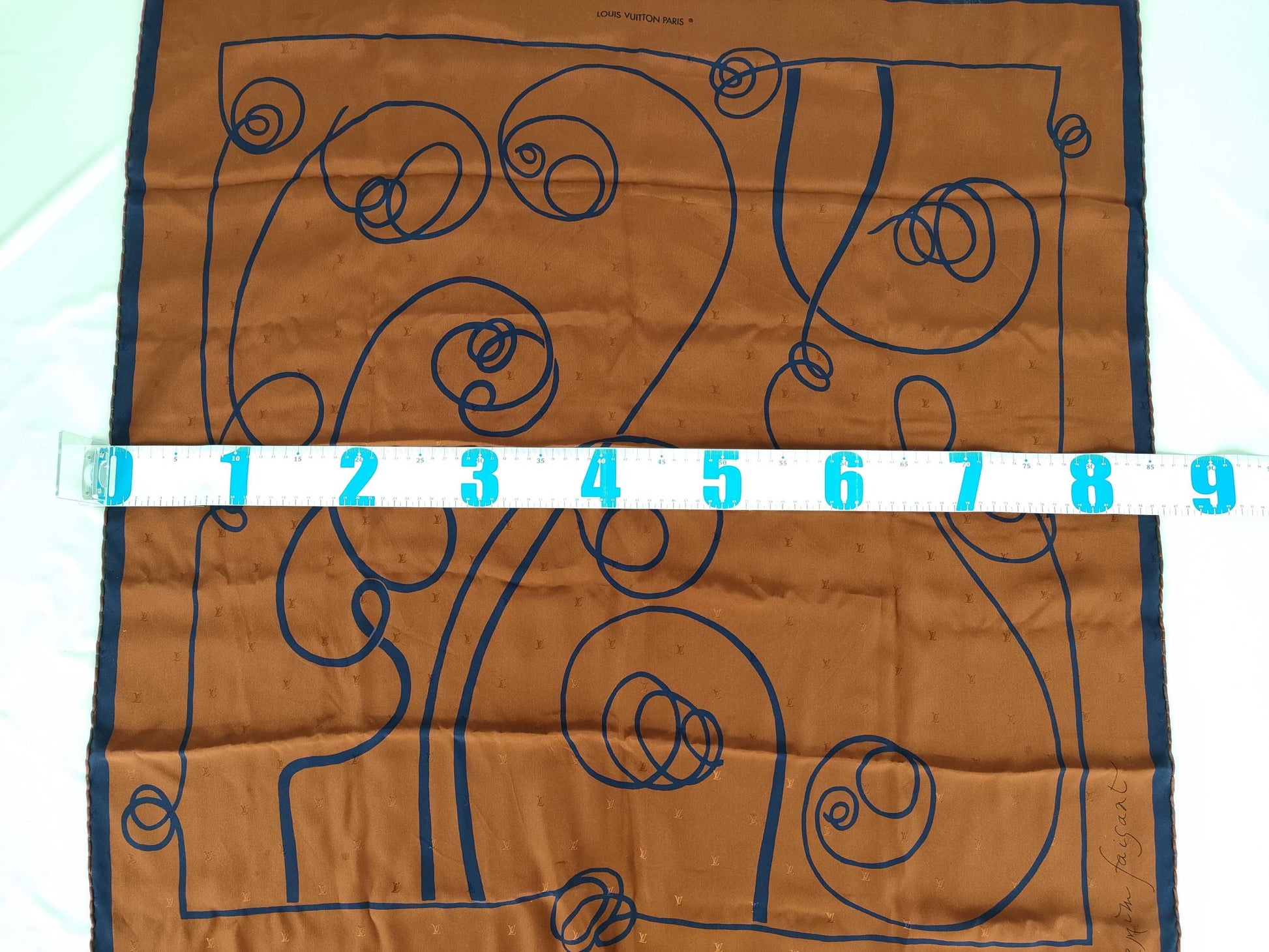 LOUIS VUITTON LV Lavaliere Chemin Fusan by André Putman Scarf, Model Number Unknown