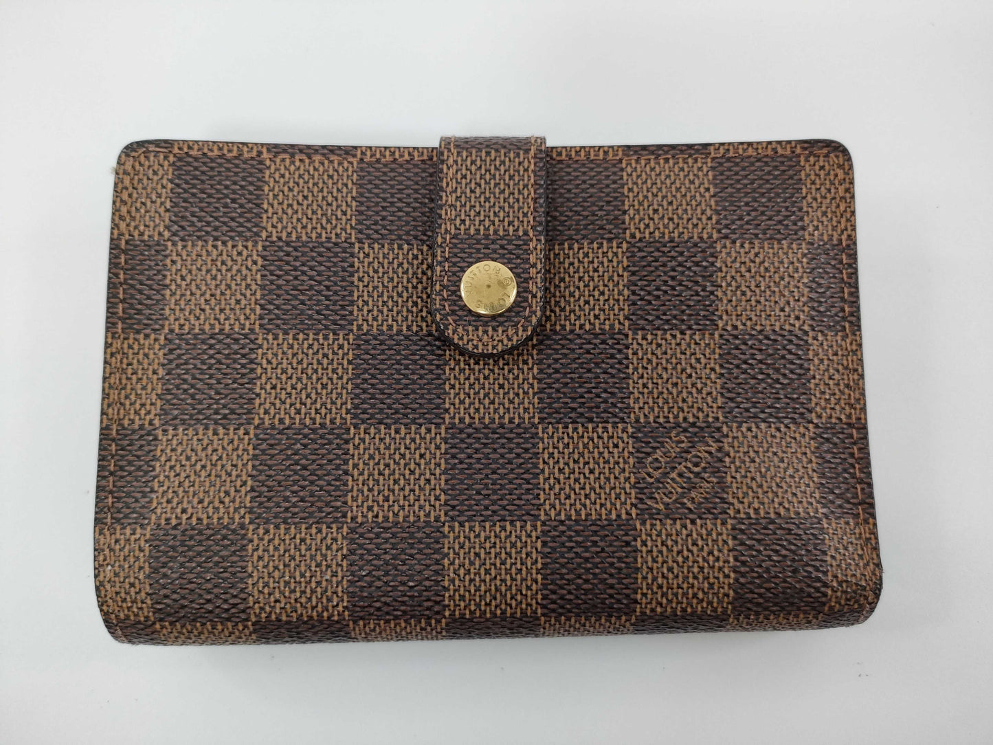 LOUIS VUITTON Damier LV Damier Porte Monnaie Bi-fold Viennois N61664 MI0064 Wallet
