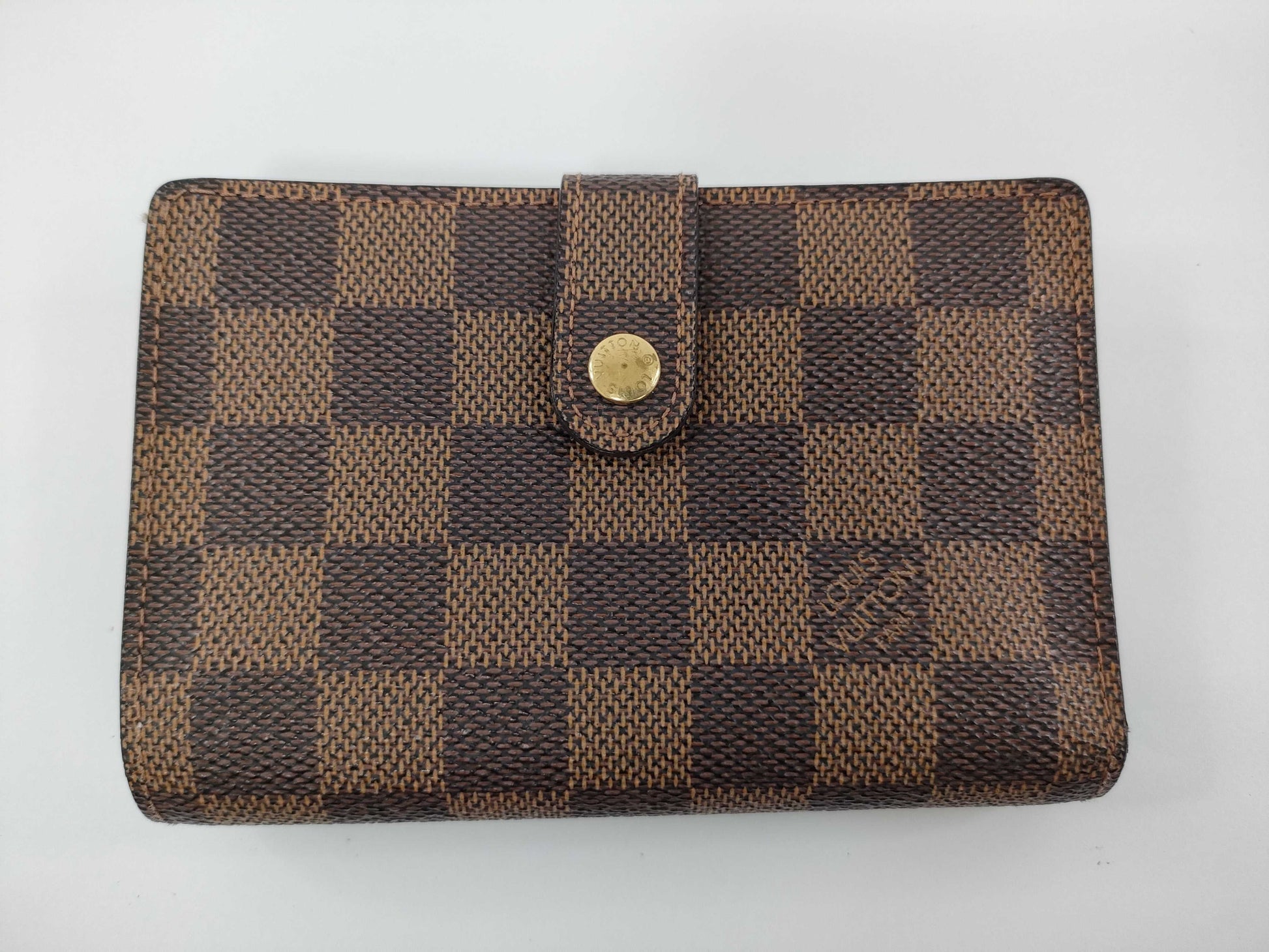 LOUIS VUITTON Damier LV Damier Porte Monnaie Bi-fold Viennois N61664 MI0064 Wallet