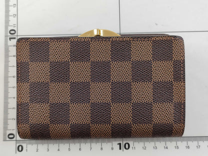 LOUIS VUITTON Damier LV Damier Porte Monnaie Bi-fold Viennois N61664 MI0064 Wallet
