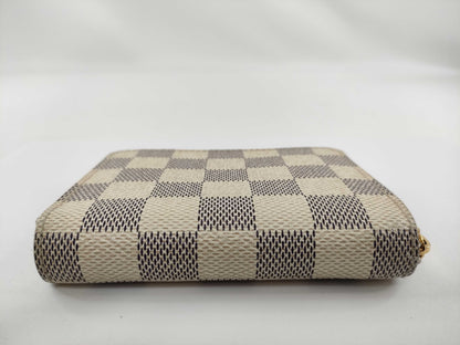 LOUIS VUITTON Damier Azur Zippy Coin Purse N63069 TS3141 Wallet