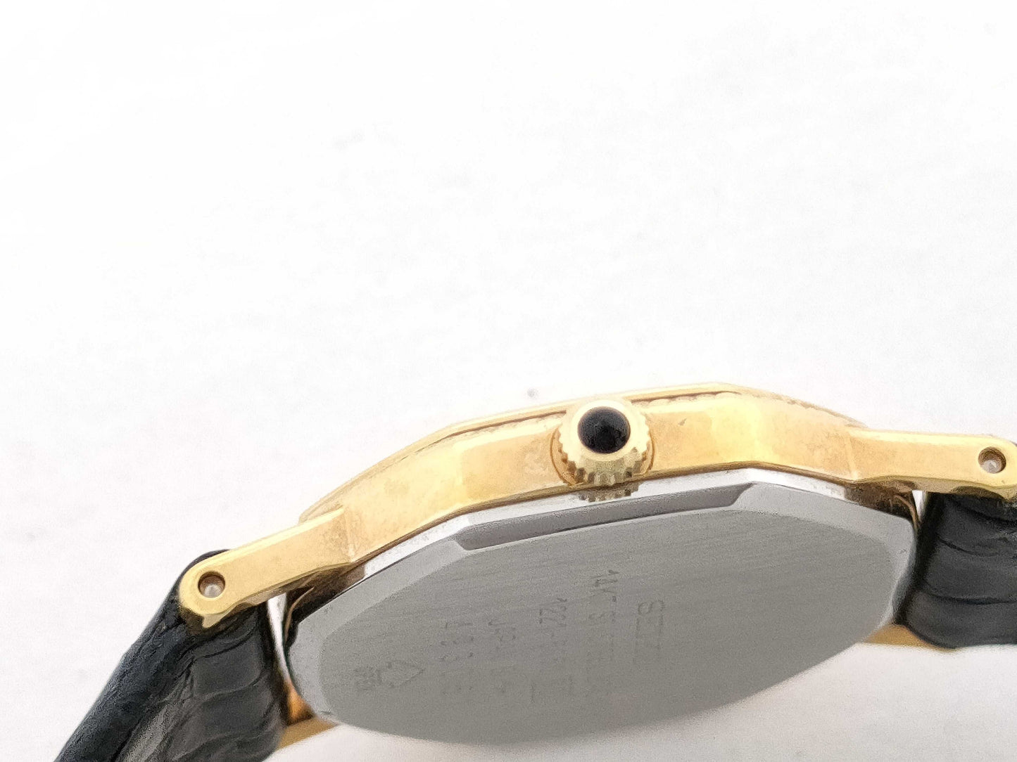 SEIKO Exceline Model Number 1221-5650 Serial Number 493061 14KT/SS/Leather/QZ Gold Dial Non-Working/No Operational Guarantee Women's Watch