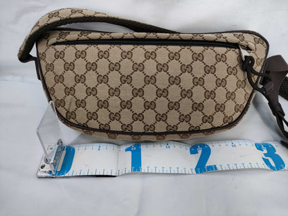 GUCCI GG Canvas Large Sling Bag with Embossed Logo, Waist Bag, 802096, Shoulder Bag