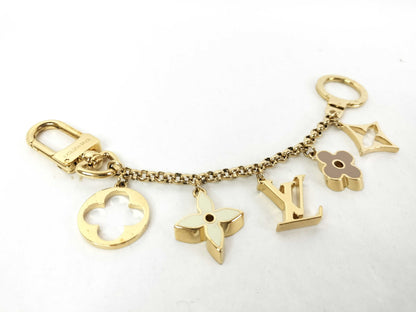 LOUIS VUITTON LOUIS VUITTON Louis Vuitton Gold Bag Charm M65111 Key Ring LV Initial Key Case Key Holder