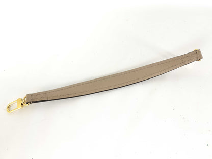 LOUIS VUITTON Handle Strap in Taupe Grained Leather with Gold Hardware