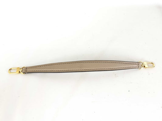 LOUIS VUITTON Handle Strap in Taupe Grained Leather with Gold Hardware