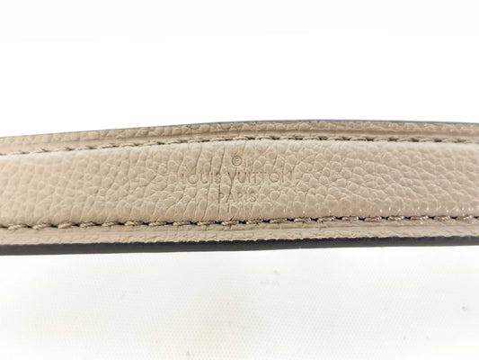 LOUIS VUITTON Handle Strap in Taupe Grained Leather with Gold Hardware
