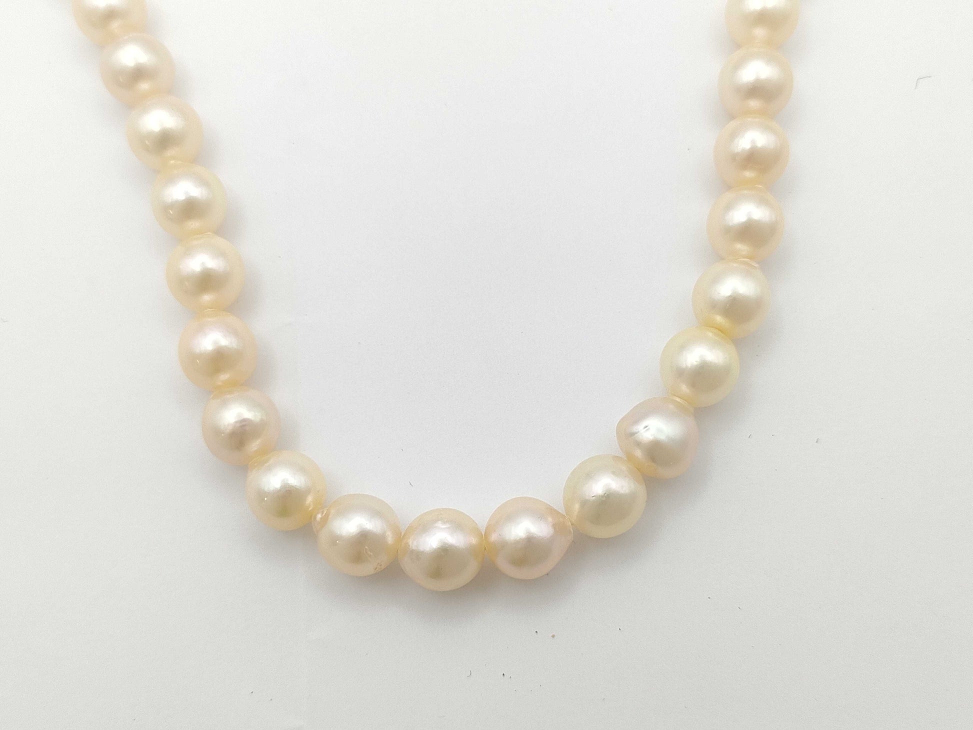 TASAKI Pearl Necklace, 7.4-7.8mm Diameter, Sterling Silver, 34.8g 