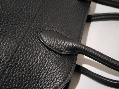 The Row Soft Margaux 10 Leather 2-Way Handbag, Black