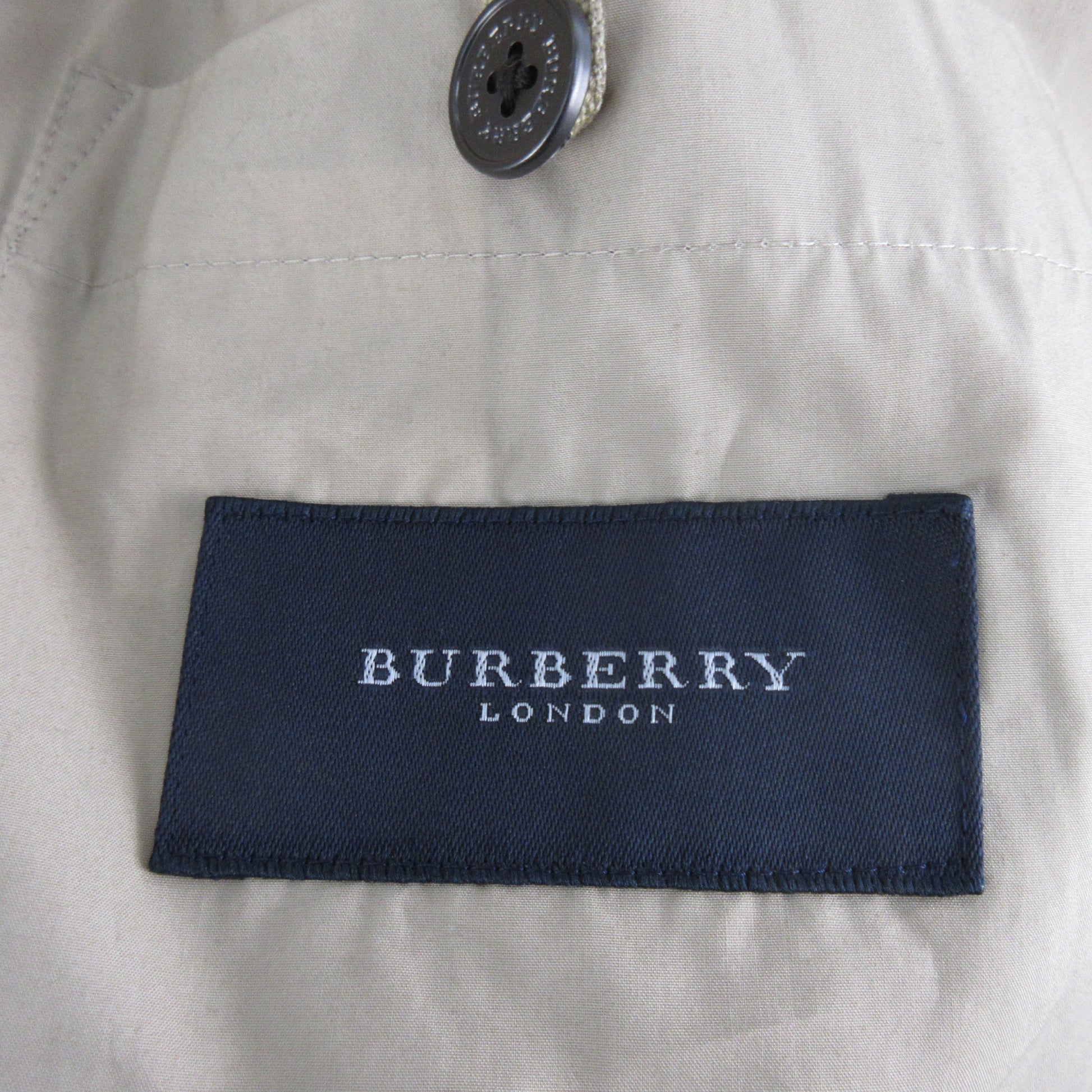 BURBERRY LONDON Swing Top Jacket, Cotton and Nylon, Beige with Horse Embroidery, Size L, Sanyo Shokai Co., Ltd.