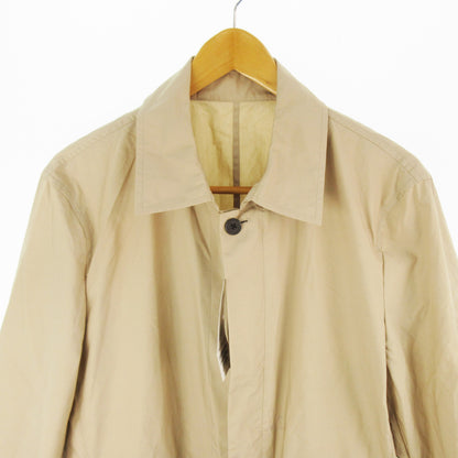 BURBERRY LONDON Swing Top Jacket, Cotton and Nylon, Beige with Horse Embroidery, Size L, Sanyo Shokai Co., Ltd.