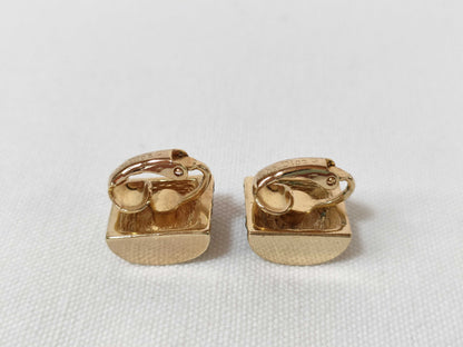 Dior Square Earrings with Stones, 7.4g