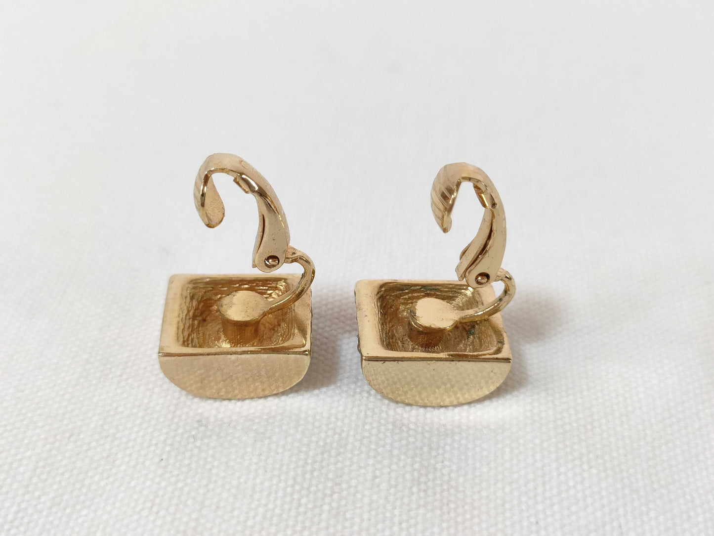 Dior Square Earrings with Stones, 7.4g