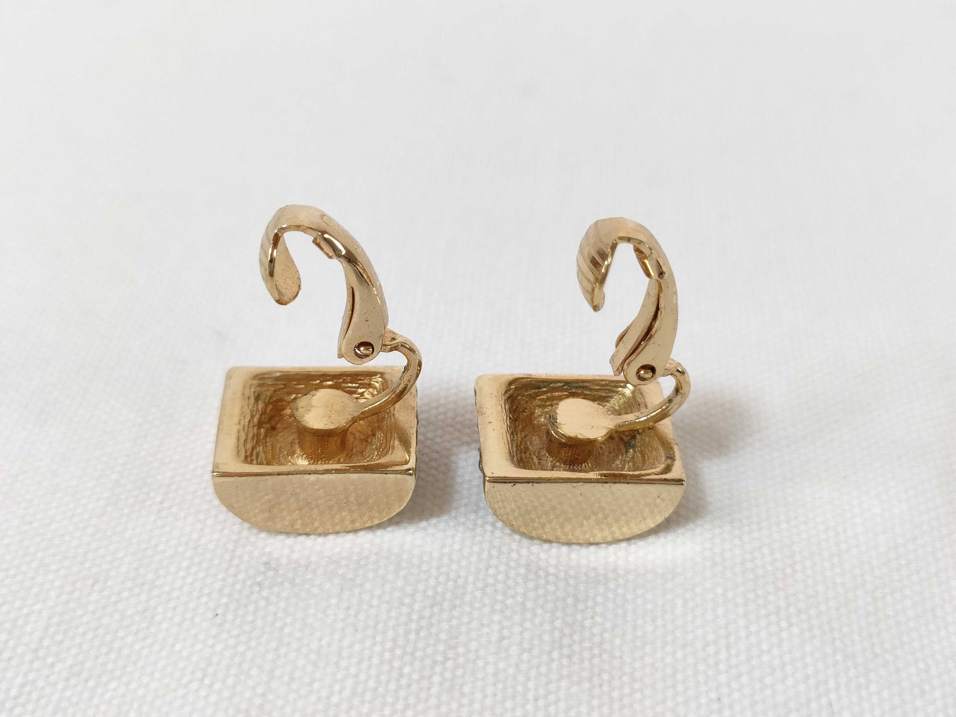 Dior Square Earrings with Stones, 7.4g