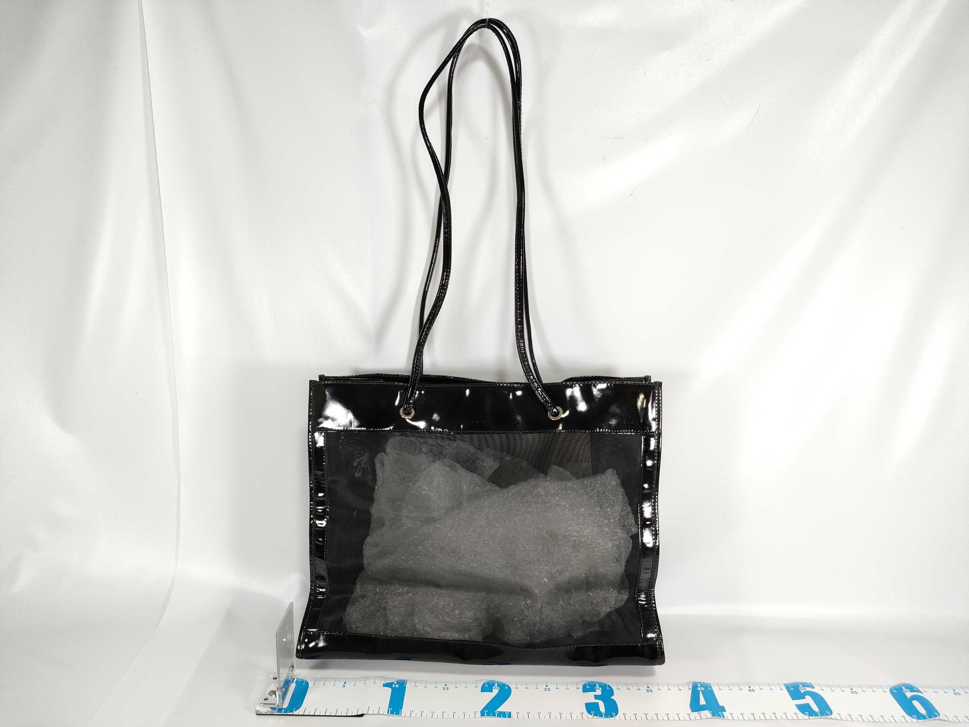 FENDI Mesh Tote Bag Black Tote Bag