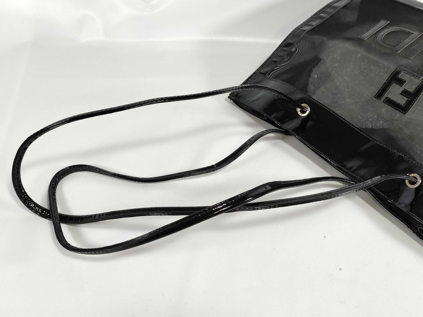 FENDI Mesh Tote Bag Black Tote Bag