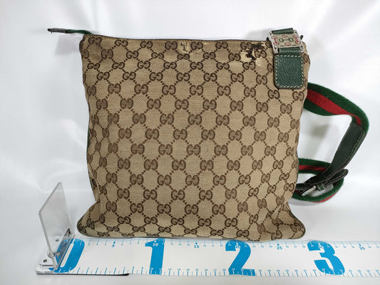 GUCCI GG Canvas Gucci GG Pattern Old Sherry Canvas Shoulder Bag Shoulder Bag