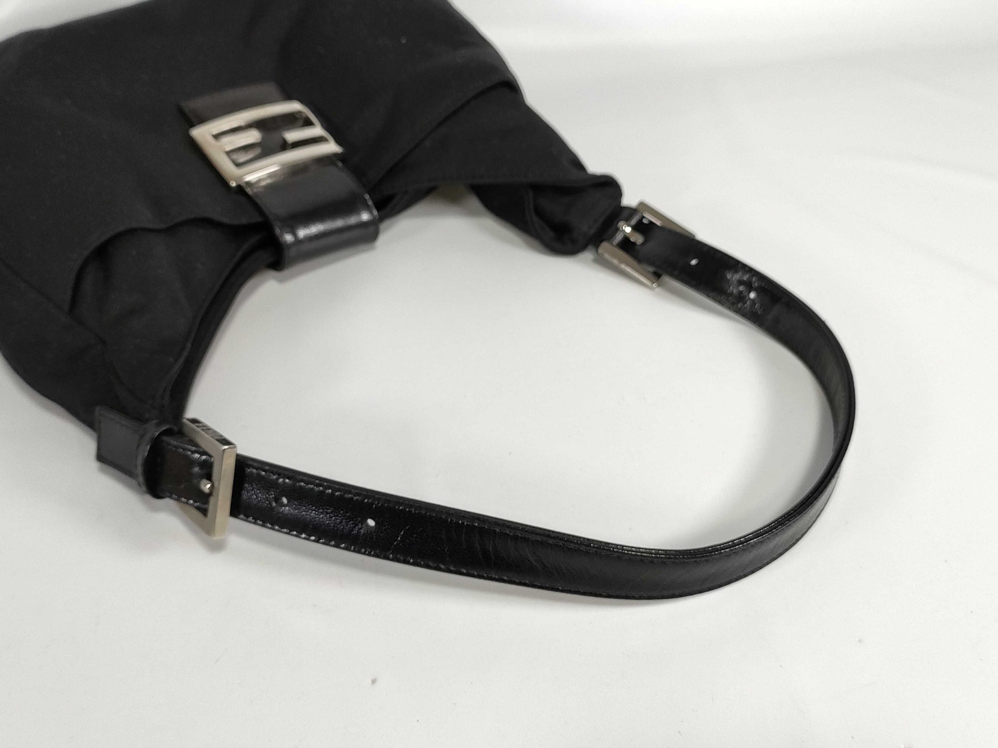 FENDI Mamma Bucket Handbag with Logo Buckle Shoulder Bag