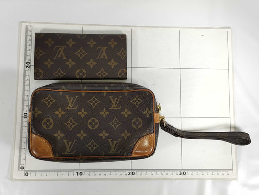 LOUIS VUITTON Monogram Louis Vuitton Monogram Marly Dragonne Clutch Portefeuille Long Wallet Other Accessories