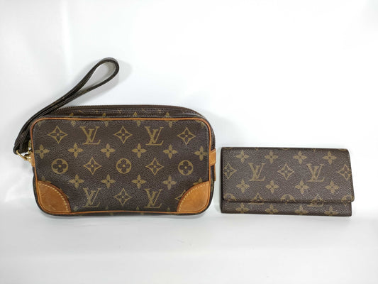 LOUIS VUITTON Monogram Louis Vuitton Monogram Marly Dragonne Clutch Portefeuille Long Wallet Other Accessories