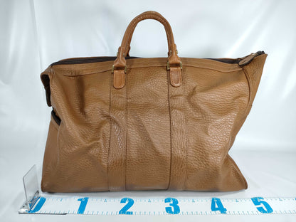 Burberrys Nova Check Boston Bag in Brown Leather