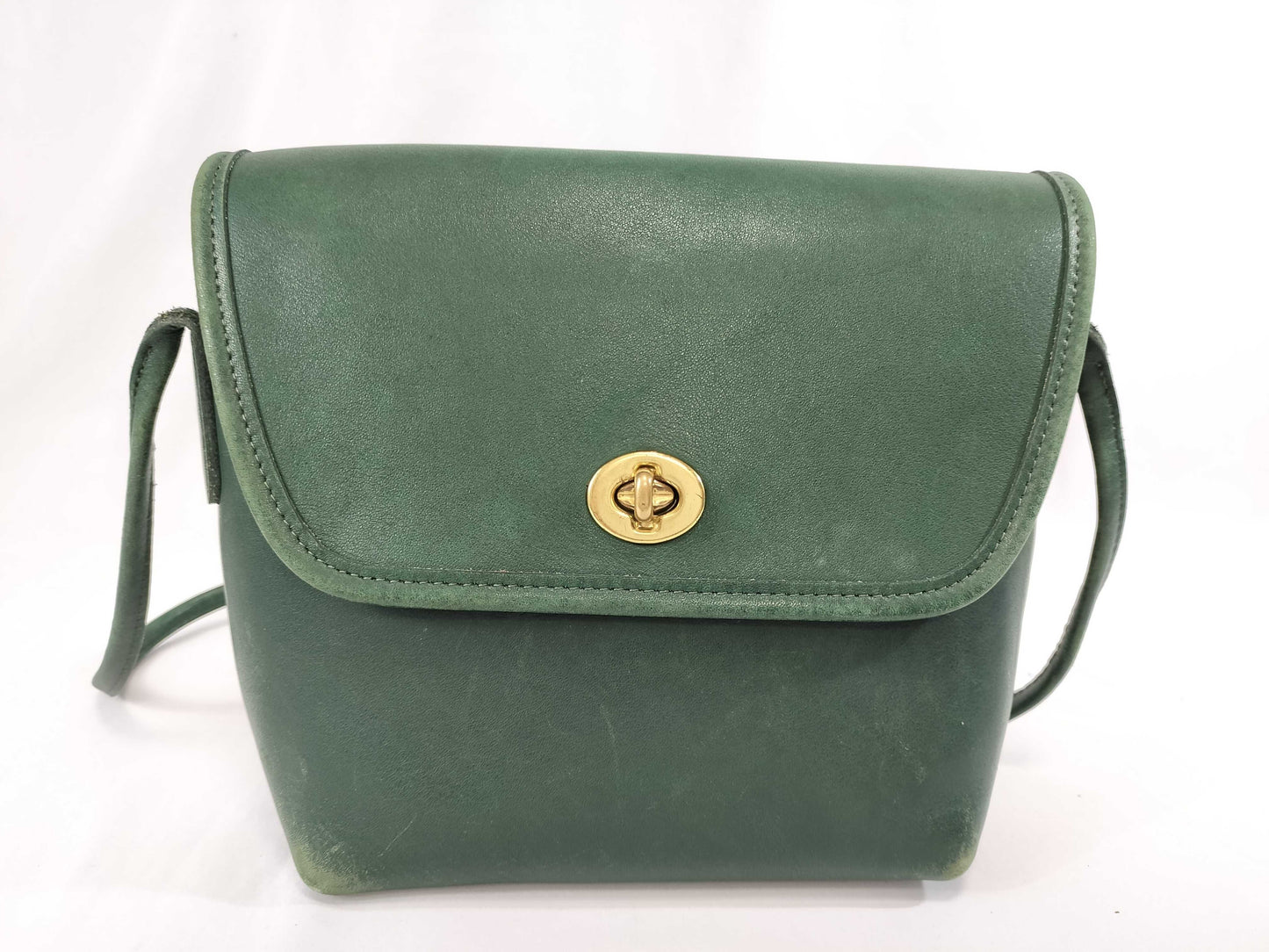 COACH Old Coach Shoulder Bag Green Turn Lock 0585 305 Shoulder Bag