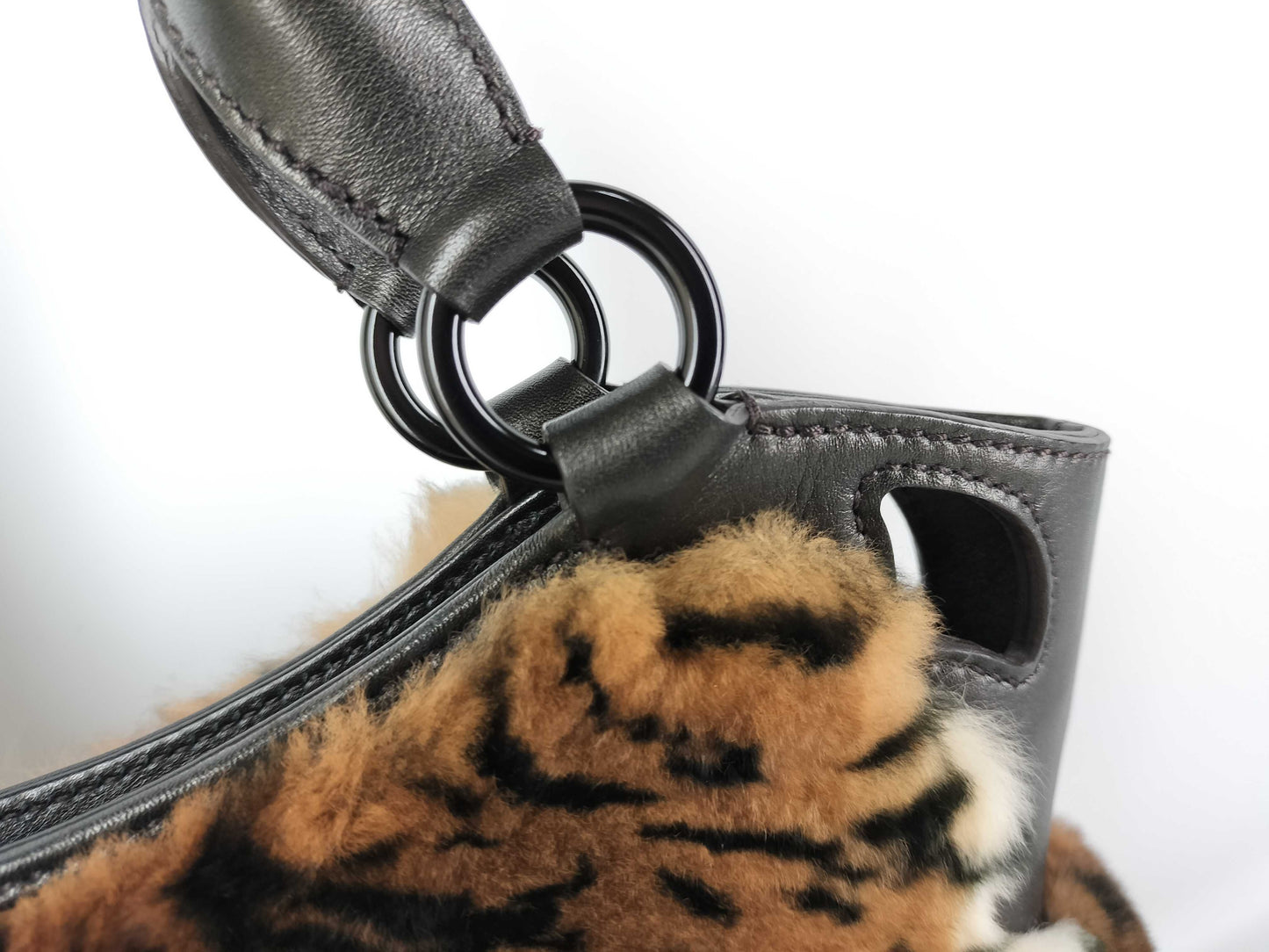 Cartier Marcello Fur Leopard Zebra Handbag