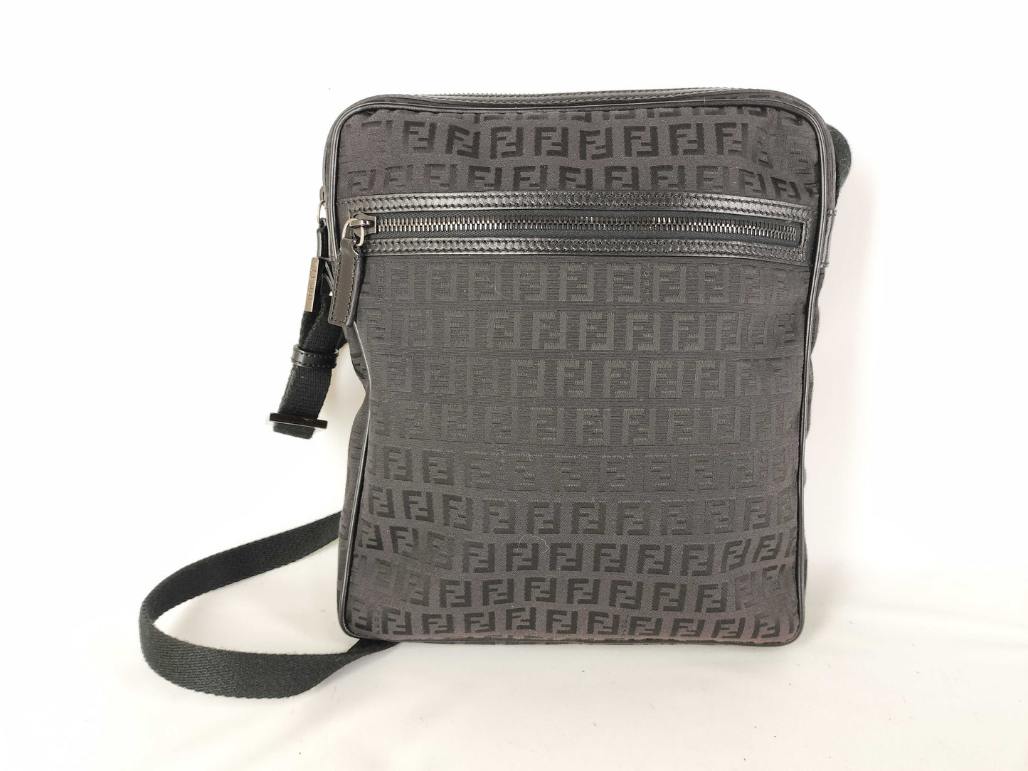 FENDI Zucchino Shoulder Bag with Zucca Pattern