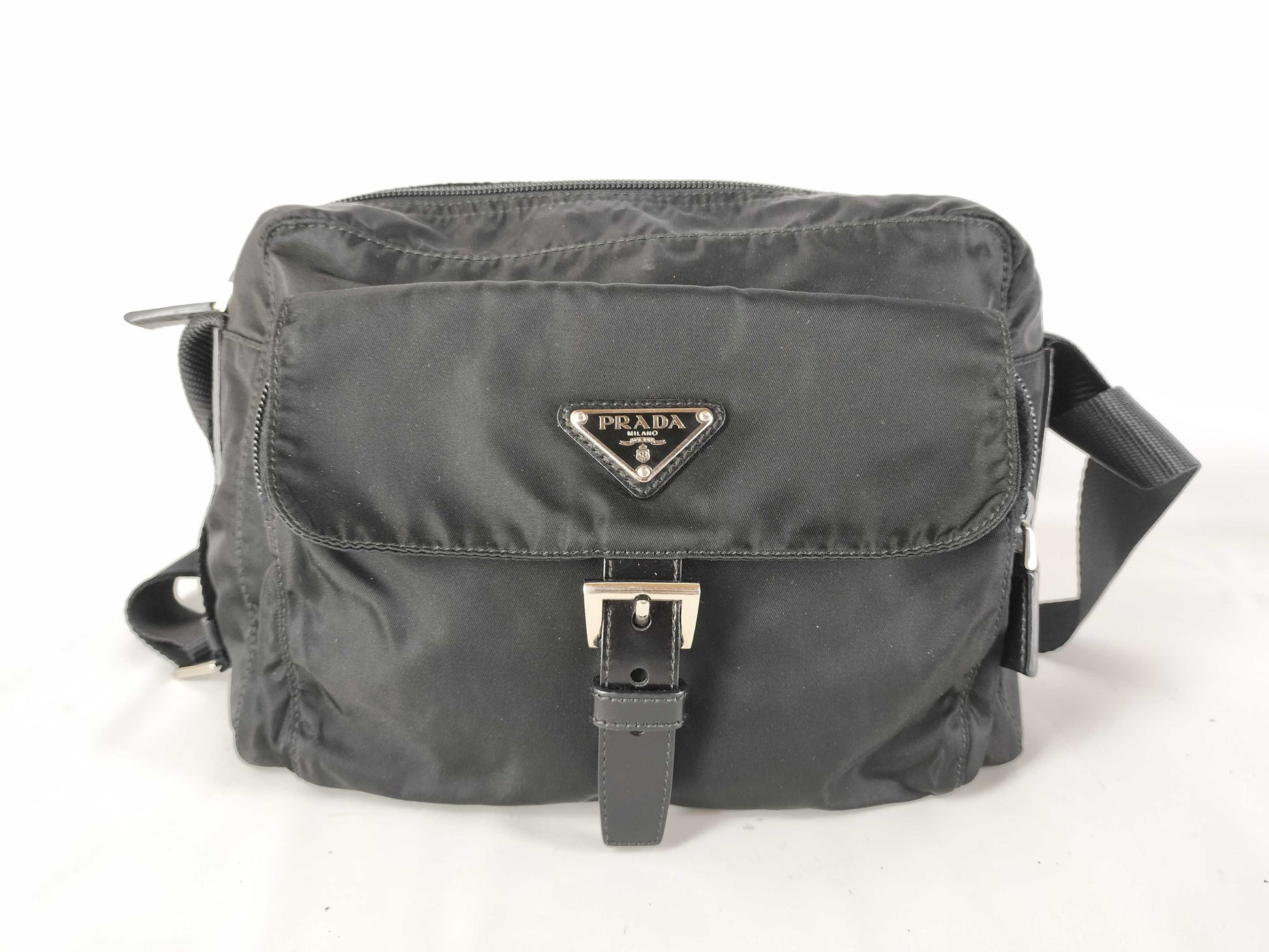 PRADA Nylon Prada Nylon Shoulder Bag with Triangle Logo