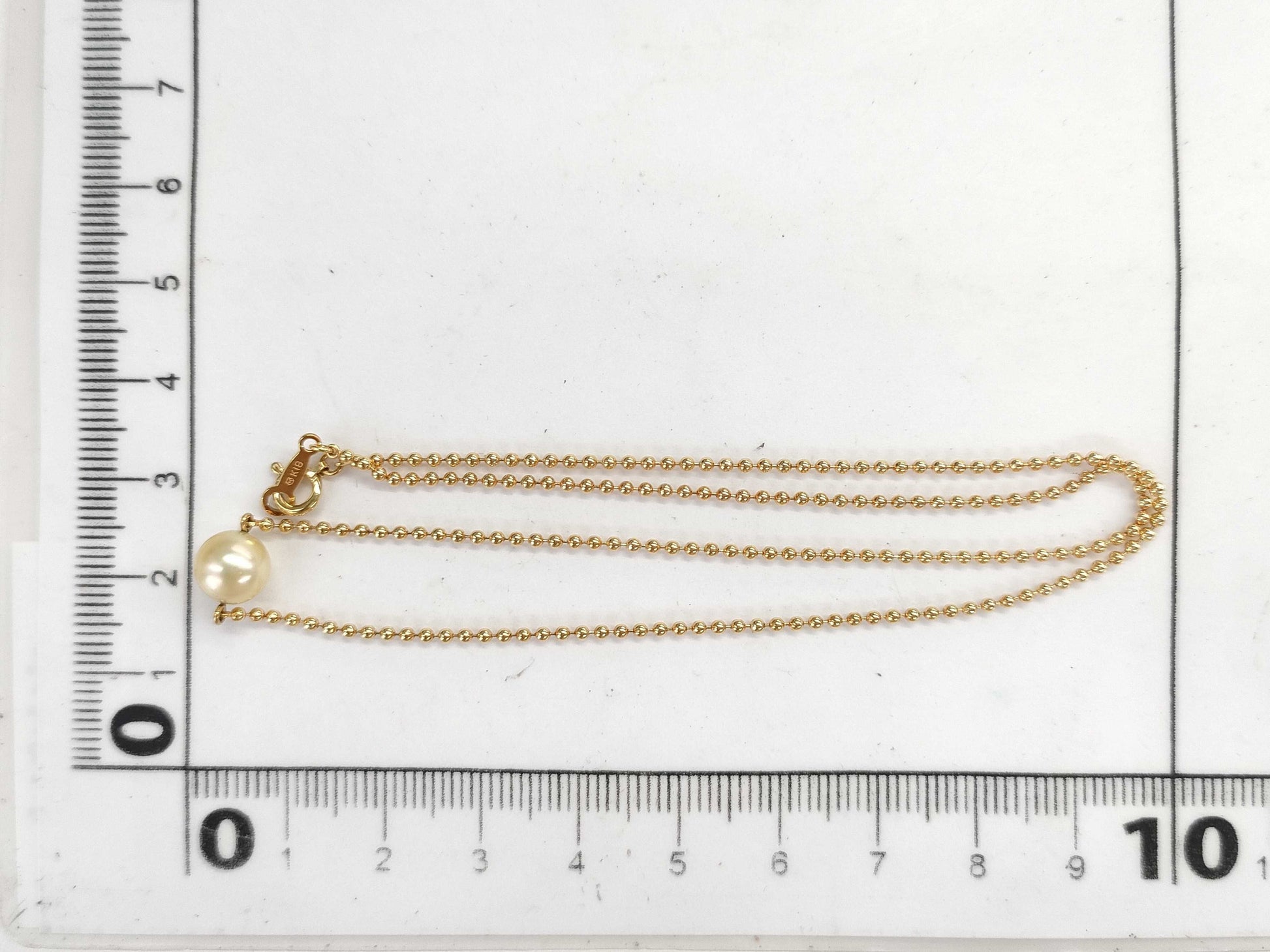 MIKIMOTO Pearl Necklace, 7.0mm Diameter, 18K Gold, 3.9g 