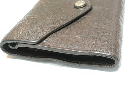 LOUIS VUITTON Monogram Empreinte Curie's Compact Brown Folding Wallet M60543