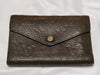 LOUIS VUITTON Monogram Empreinte Curie's Compact Brown Folding Wallet M60543