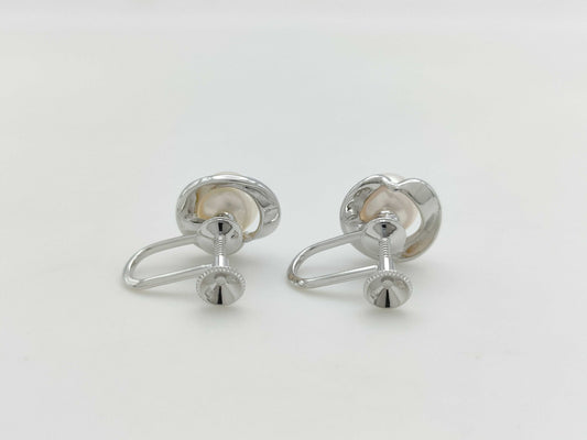 MIKIMOTO Pearl Diameter Approx. 7.1mm*2 Sterling Silver 3.9g Earrings 