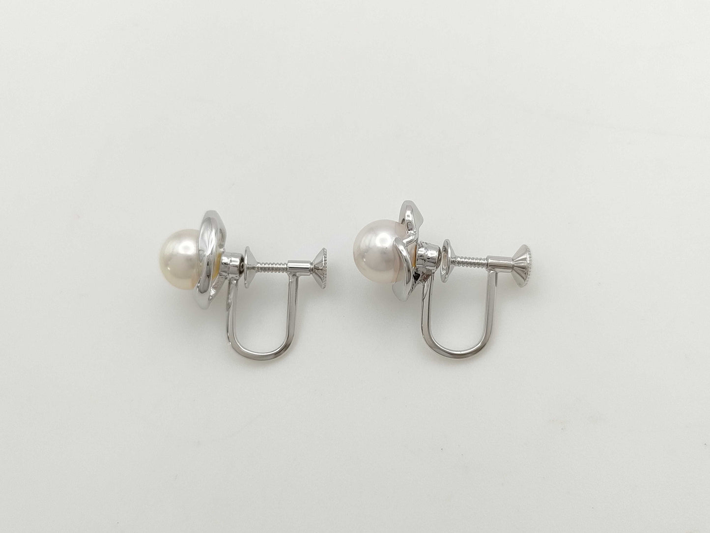 MIKIMOTO Pearl Diameter Approx. 7.1mm*2 Sterling Silver 3.9g Earrings 