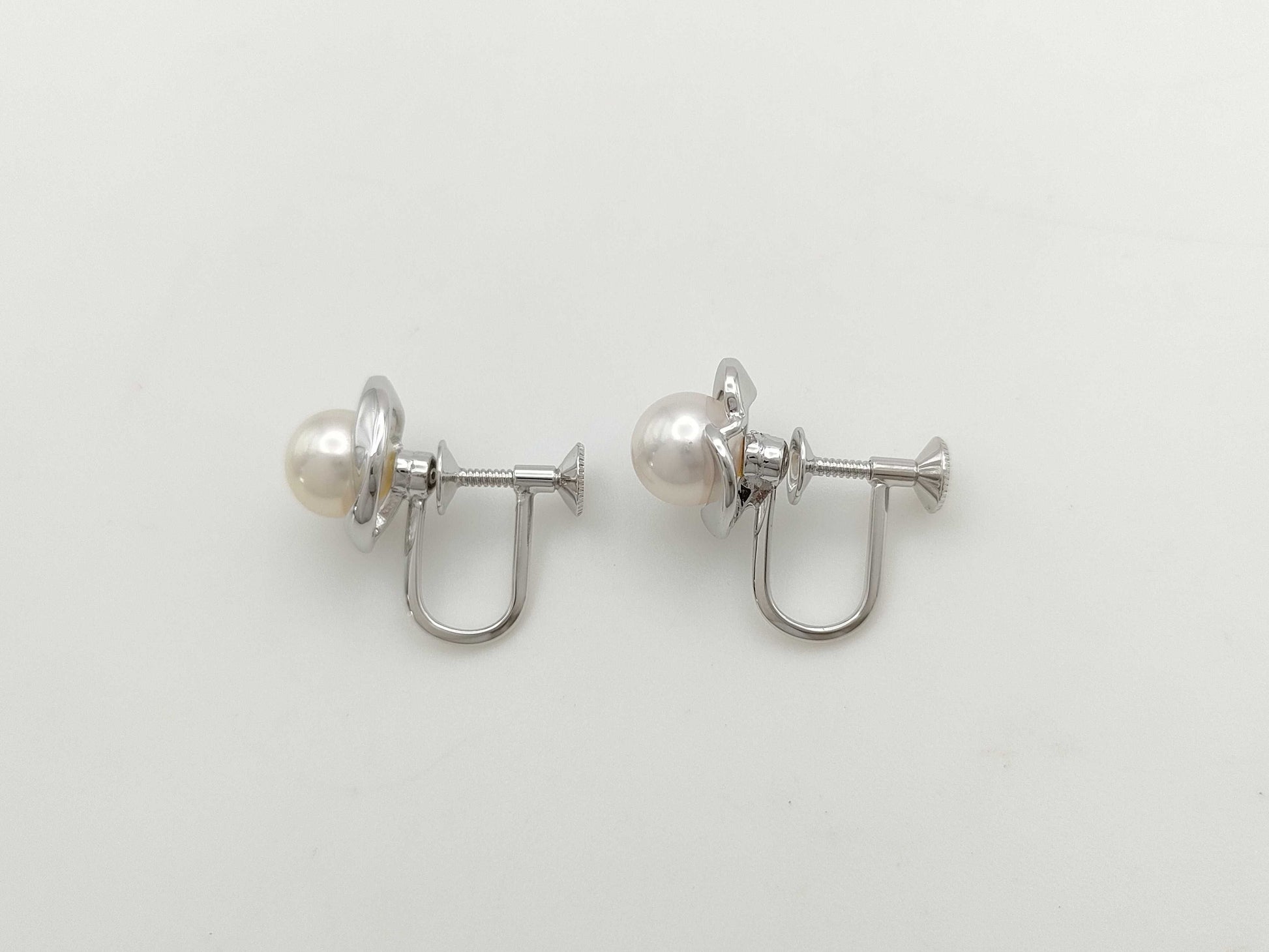 MIKIMOTO Pearl Diameter Approx. 7.1mm*2 Sterling Silver 3.9g Earrings 