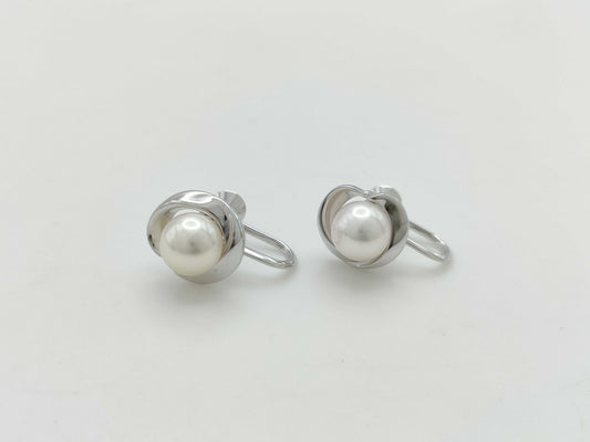 MIKIMOTO Pearl Diameter Approx. 7.1mm*2 Sterling Silver 3.9g Earrings 