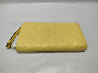LOUIS VUITTON Monogram Empreinte Zippy Wallet Tonic Lemon M25699 Wallet