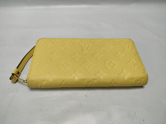 LOUIS VUITTON Monogram Empreinte Zippy Wallet Tonic Lemon M25699 Wallet