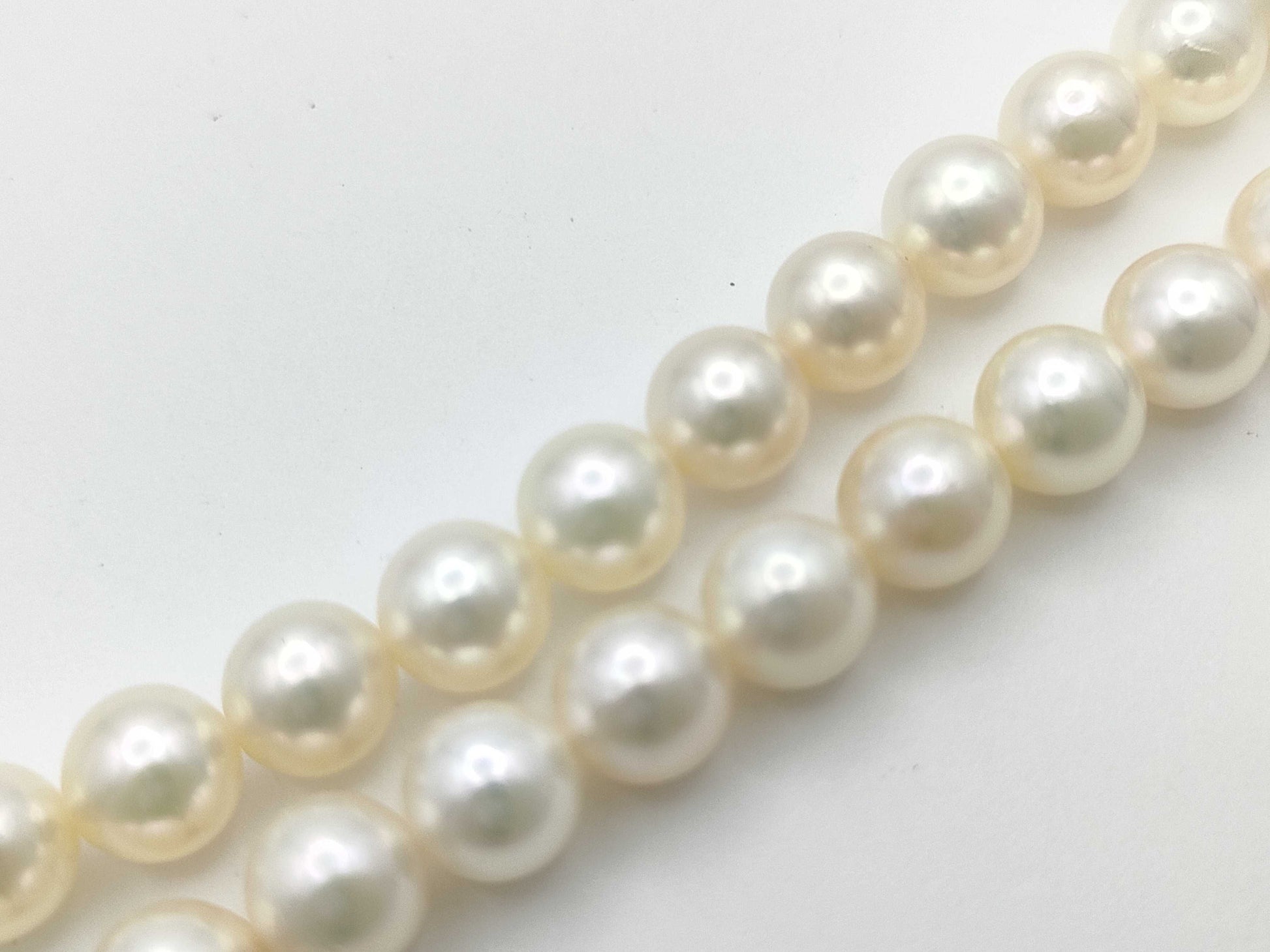 Pearl Necklace, Diameter: Approx. 6.7-6.9mm, Sterling Silver, 29.1g 